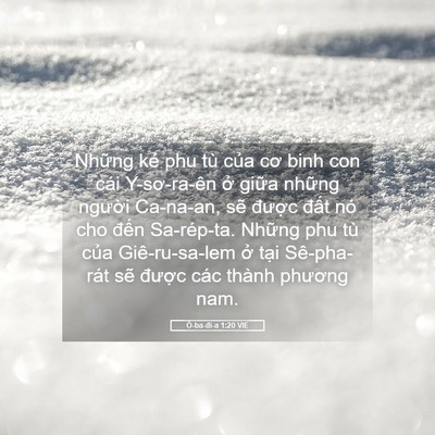 Picture 05 - Ô-ba-đi-a 1:20 VIE - Những kẻ phu tù của cơ binh con cái - Bible Verse Picture