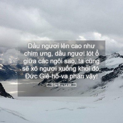 Picture 05 - Ô-ba-đi-a 1:4 VIE - Dầu ngươi lên cao như chim ưng, dầu - Bible Verse Picture