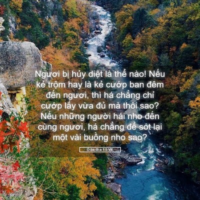 Picture 05 - Ô-ba-đi-a 1:5 VIE - Ngươi bị hủy diệt là thể nào! Nếu - Bible Verse Picture
