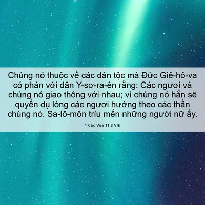 Picture 06 - 1 Các Vua 11:2 VIE - Chúng nó thuộc về các dân tộc mà - Bible Verse Picture