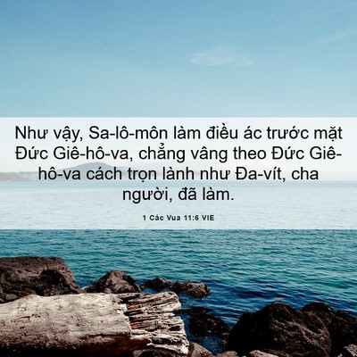 Picture 06 - 1 Các Vua 11:6 VIE - Như vậy, Sa-lô-môn làm điều ác trước - Bible Verse Picture