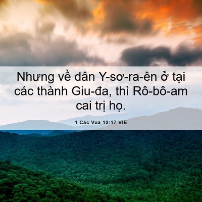 Picture 06 - 1 Các Vua 12:17 VIE - Nhưng về dân Y-sơ-ra-ên ở tại các - Bible Verse Picture
