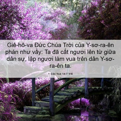 Picture 06 - 1 Các Vua 14:7 VIE - Giê-hô-va Đức Chúa Trời của - Bible Verse Picture