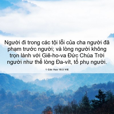 Picture 06 - 1 Các Vua 15:3 VIE - Người đi trong các tội lỗi của cha - Bible Verse Picture