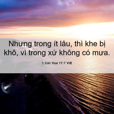 Picture 06 - 1 Các Vua 17:7 VIE - Nhưng trong ít lâu, thì khe bị khô, vì - Bible Verse Picture