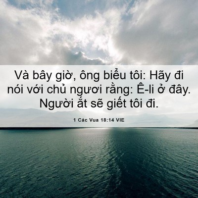 Picture 06 - 1 Các Vua 18:14 VIE - Và bây giờ, ông biểu tôi: Hãy đi nói - Bible Verse Picture