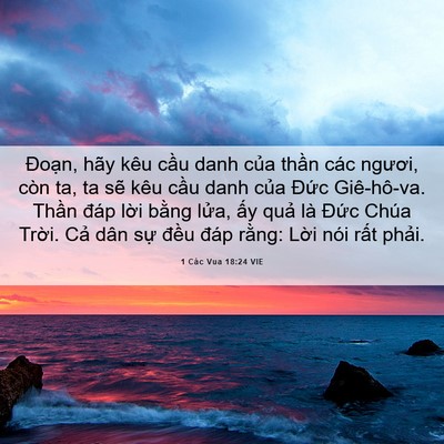 Picture 06 - 1 Các Vua 18:24 VIE - Đoạn, hãy kêu cầu danh của thần các - Bible Verse Picture