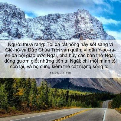 Picture 06 - 1 Các Vua 19:10 VIE - Người thưa rằng: Tôi đã rất nóng - Bible Verse Picture