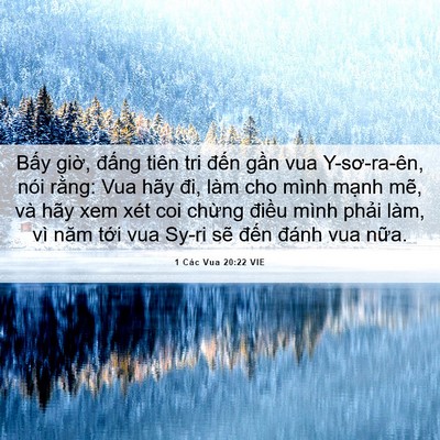 Picture 06 - 1 Các Vua 20:22 VIE - Bấy giờ, đấng tiên tri đến gần vua - Bible Verse Picture