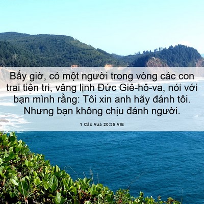 Picture 06 - 1 Các Vua 20:35 VIE - Bấy giờ, có một người trong vòng các - Bible Verse Picture