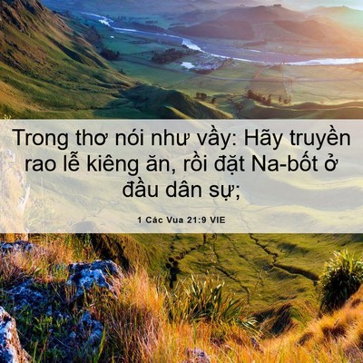 Picture 06 - 1 Các Vua 21:9 VIE - Trong thơ nói như vầy: Hãy truyền rao - Bible Verse Picture