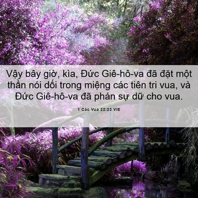Picture 06 - 1 Các Vua 22:23 VIE - Vậy bây giờ, kìa, Đức Giê-hô-va đã - Bible Verse Picture