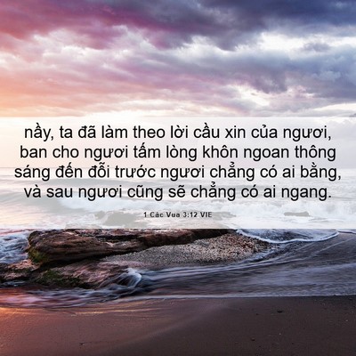 Picture 06 - 1 Các Vua 3:12 VIE - nầy, ta đã làm theo lời cầu xin của - Bible Verse Picture