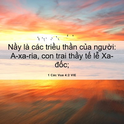 Picture 06 - 1 Các Vua 4:2 VIE - Nầy là các triều thần của người: - Bible Verse Picture