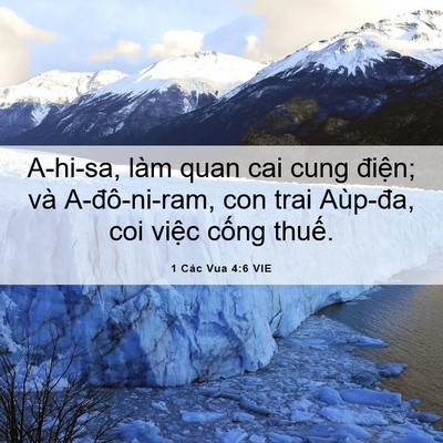 Picture 06 - 1 Các Vua 4:6 VIE - A-hi-sa, làm quan cai cung điện; và - Bible Verse Picture