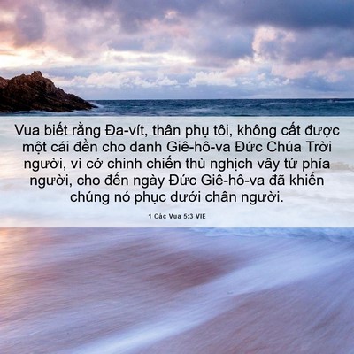 Picture 06 - 1 Các Vua 5:3 VIE - Vua biết rằng Đa-vít, thân phụ tôi, - Bible Verse Picture