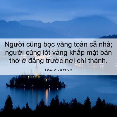 Picture 06 - 1 Các Vua 6:22 VIE - Người cũng bọc vàng toàn cả nhà; - Bible Verse Picture