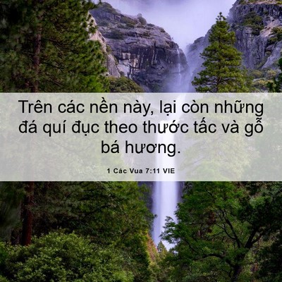 Picture 06 - 1 Các Vua 7:11 VIE - Trên các nền này, lại còn những đá - Bible Verse Picture