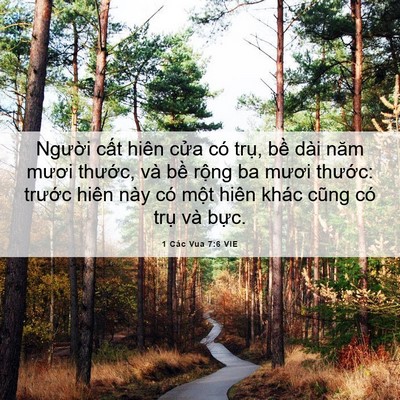 Picture 06 - 1 Các Vua 7:6 VIE - Người cất hiên cửa có trụ, bề dài - Bible Verse Picture