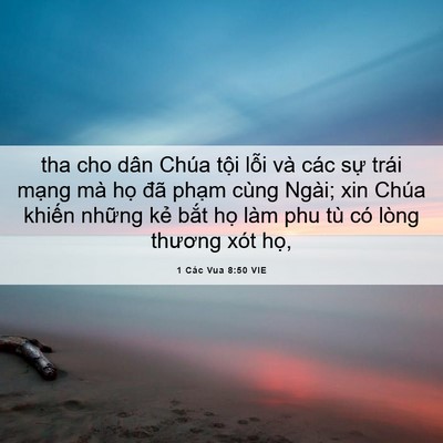 Picture 06 - 1 Các Vua 8:50 VIE - tha cho dân Chúa tội lỗi và các sự - Bible Verse Picture