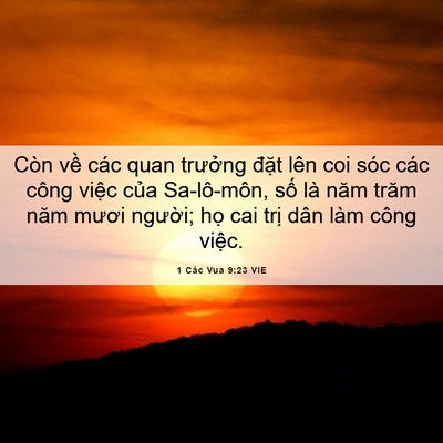 Picture 06 - 1 Các Vua 9:23 VIE - Còn về các quan trưởng đặt lên coi - Bible Verse Picture