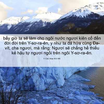Picture 06 - 1 Các Vua 9:5 VIE - bấy giờ ta sẽ làm cho ngôi nước - Bible Verse Picture