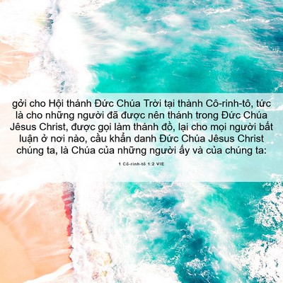 Picture 06 - 1 Cô-rinh-tô 1:2 VIE - gởi cho Hội thánh Đức Chúa Trời tại - Bible Verse Picture