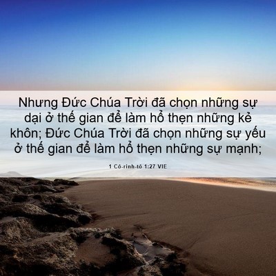 Picture 06 - 1 Cô-rinh-tô 1:27 VIE - Nhưng Đức Chúa Trời đã chọn những - Bible Verse Picture