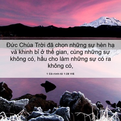 Picture 06 - 1 Cô-rinh-tô 1:28 VIE - Đức Chúa Trời đã chọn những sự hèn - Bible Verse Picture