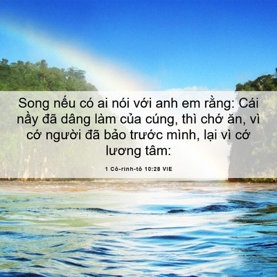 Picture 06 - 1 Cô-rinh-tô 10:28 VIE - Song nếu có ai nói với anh em rằng: Cái - Bible Verse Picture