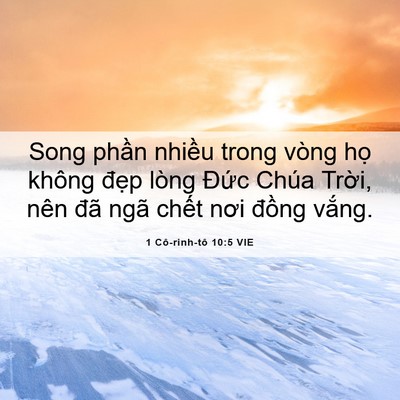 Picture 06 - 1 Cô-rinh-tô 10:5 VIE - Song phần nhiều trong vòng họ không - Bible Verse Picture