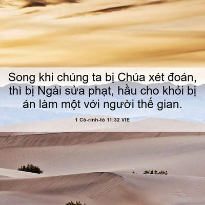 Picture 06 - 1 Cô-rinh-tô 11:32 VIE - Song khi chúng ta bị Chúa xét đoán, thì - Bible Verse Picture