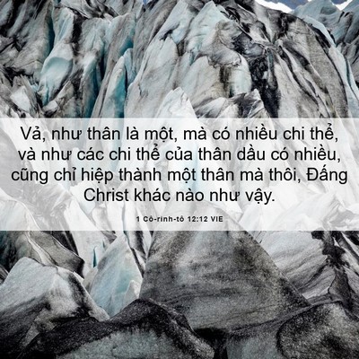 Picture 06 - 1 Cô-rinh-tô 12:12 VIE - Vả, như thân là một, mà có nhiều chi - Bible Verse Picture