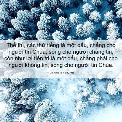 Picture 06 - 1 Cô-rinh-tô 14:22 VIE - Thế thì, các thứ tiếng là một dấu, - Bible Verse Picture