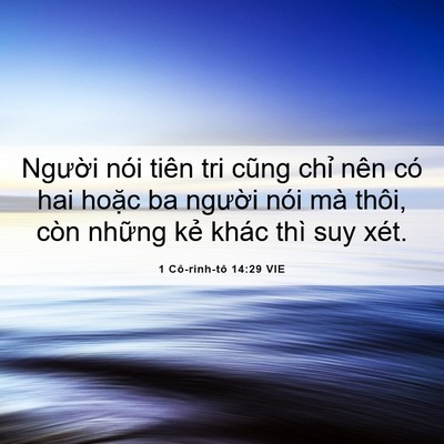 Picture 06 - 1 Cô-rinh-tô 14:29 VIE - Người nói tiên tri cũng chỉ nên có hai - Bible Verse Picture