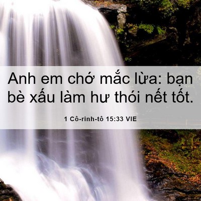 Picture 06 - 1 Cô-rinh-tô 15:33 VIE - Anh em chớ mắc lừa: bạn bè xấu làm - Bible Verse Picture
