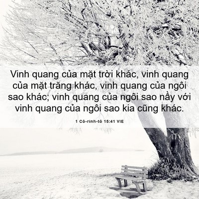 Picture 06 - 1 Cô-rinh-tô 15:41 VIE - Vinh quang của mặt trời khác, vinh quang - Bible Verse Picture