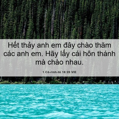 Picture 06 - 1 Cô-rinh-tô 16:20 VIE - Hết thảy anh em đây chào thăm các anh - Bible Verse Picture