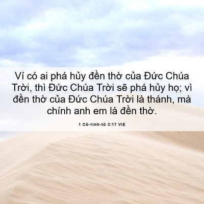 Picture 06 - 1 Cô-rinh-tô 3:17 VIE - Ví có ai phá hủy đền thờ của Đức - Bible Verse Picture