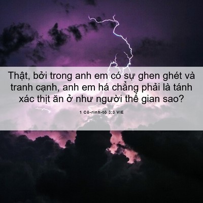Picture 06 - 1 Cô-rinh-tô 3:3 VIE - Thật, bởi trong anh em có sự ghen ghét - Bible Verse Picture