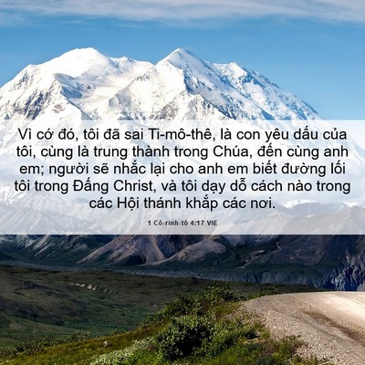 Picture 06 - 1 Cô-rinh-tô 4:17 VIE - Vì cớ đó, tôi đã sai Ti-mô-thê, là con - Bible Verse Picture