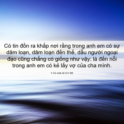 Picture 06 - 1 Cô-rinh-tô 5:1 VIE - Có tin đồn ra khắp nơi rằng trong anh em - Bible Verse Picture