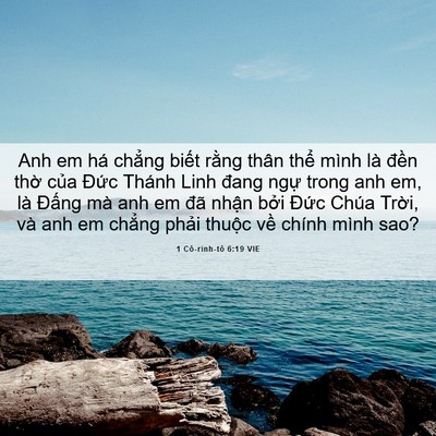 Picture 06 - 1 Cô-rinh-tô 6:19 VIE - Anh em há chẳng biết rằng thân thể - Bible Verse Picture