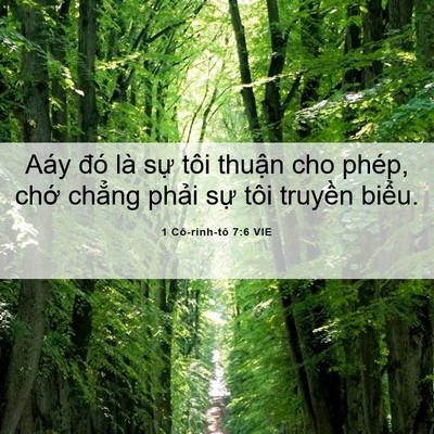 Picture 06 - 1 Cô-rinh-tô 7:6 VIE - Aáy đó là sự tôi thuận cho phép, chớ - Bible Verse Picture