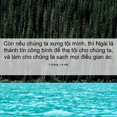 Picture 06 - 1 Giăng 1:9 VIE - Còn nếu chúng ta xưng tội mình, thì - Bible Verse Picture