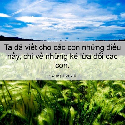 Picture 06 - 1 Giăng 2:26 VIE - Ta đã viết cho các con những điều - Bible Verse Picture