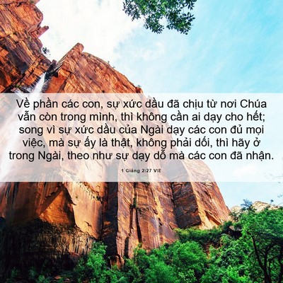Picture 06 - 1 Giăng 2:27 VIE - Về phần các con, sự xức dầu đã - Bible Verse Picture
