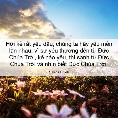 Picture 06 - 1 Giăng 4:7 VIE - Hỡi kẻ rất yêu dấu, chúng ta hãy yêu - Bible Verse Picture