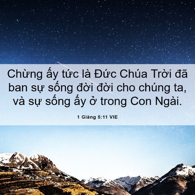 Picture 06 - 1 Giăng 5:11 VIE - Chừng ấy tức là Đức Chúa Trời đã - Bible Verse Picture