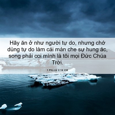 Picture 06 - 1 Phi-rơ 2:16 VIE - Hãy ăn ở như người tự do, nhưng chớ - Bible Verse Picture